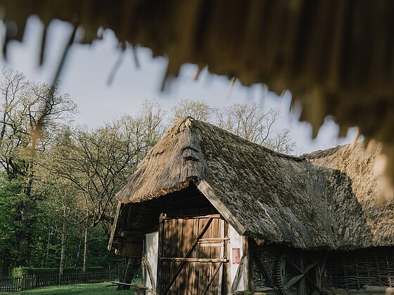 Alte strohgedeckte Hütte (c) DAZUMAL Freilichtmuseum Bad Tatzmannsdorf. Alte strohgedeckte Hütte (c) DAZUMAL Freilichtmuseum Bad Tatzmannsdorf.